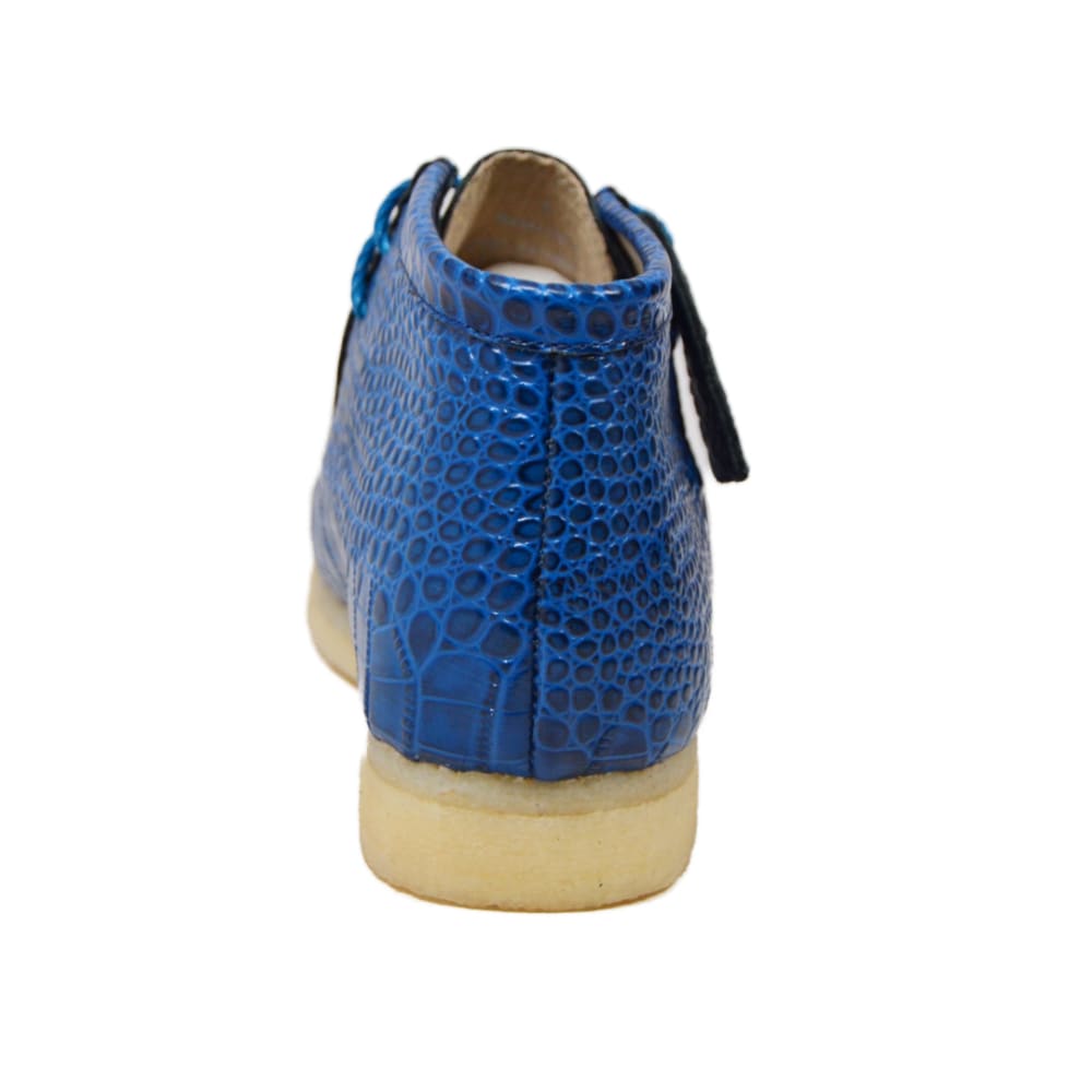 British Walkers Gators Men's Navy Blue Alligator Leather Limited Edition Chukka Boots