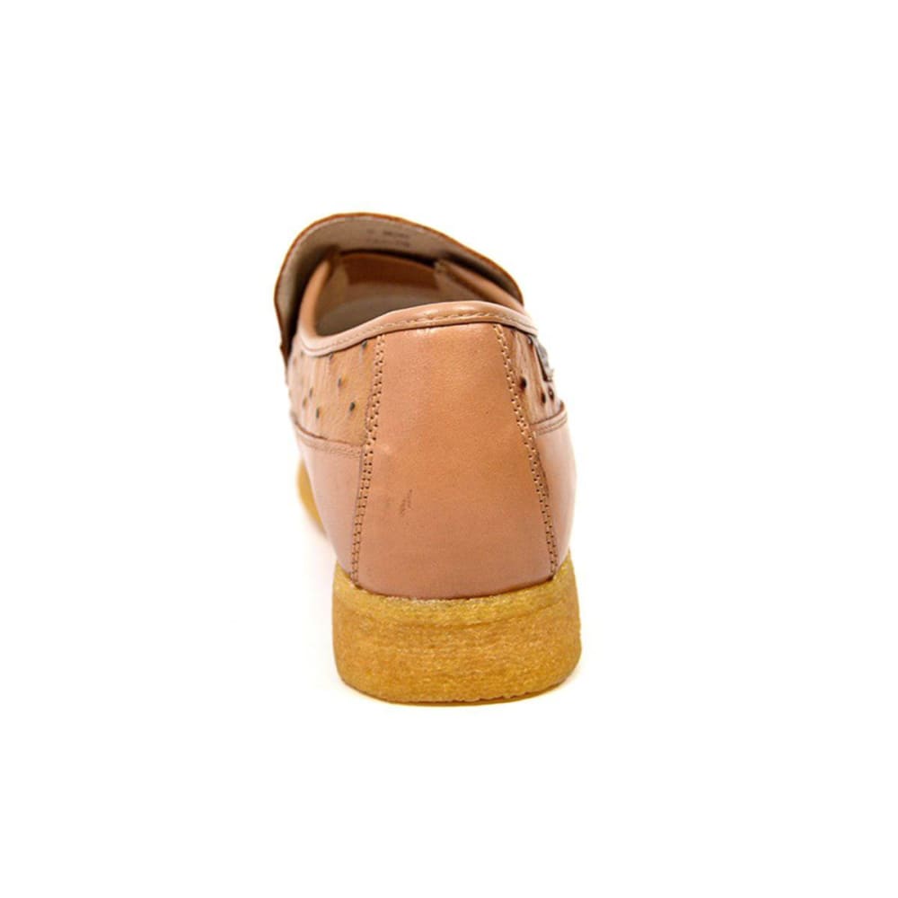 British Walkers Harlem Mens Ostrich Leather Slip On Shoes Exotic Luxe Style with Handcrafted Everyday Comfort