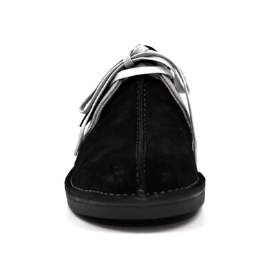British Walkers Kingston Men's Black and Grey Split Toe Leather and Suede Lace Up Shoes view 24