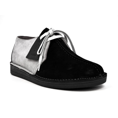 British Walkers Kingston Men's Black and Grey Split Toe Leather and Suede Lace Up Shoes view 25