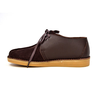 British Walkers Kingston Men's Black and Grey Split Toe Leather and Suede Lace Up Shoes view 34