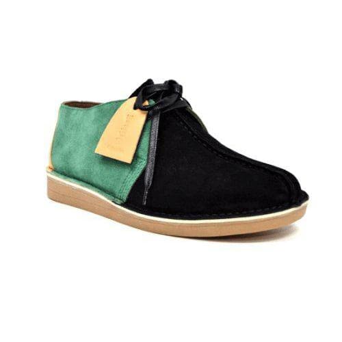 British Walkers Kingston Men’s Jamaica Green–Yellow–Black SplitToe Leather & Suede Shoes – Handcrafted Island Heritage Luxury with Bold Cultural Flair