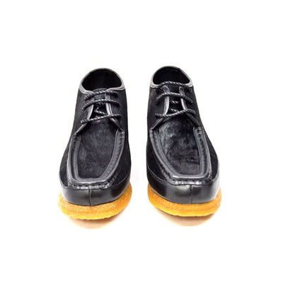 British Walkers Knicks Men's Black Leather and Pony Skin