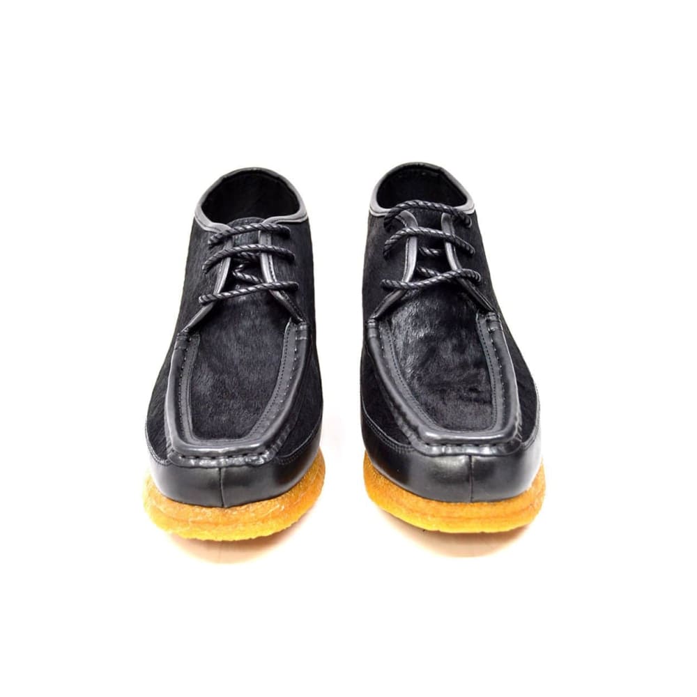 British Walkers Knicks Men's Black Leather and Pony Skin