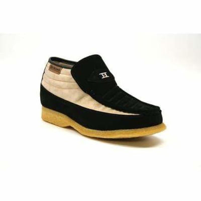 British Walkers Liberty Men's Black and Tan Suede Slip On Chukka Boots