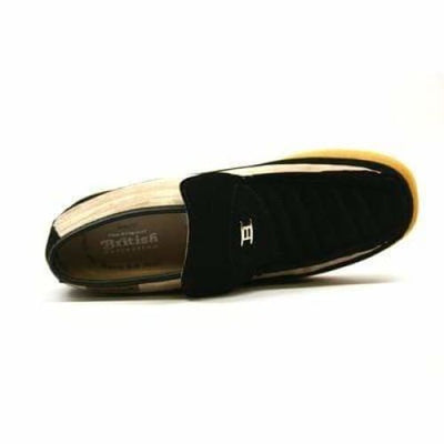 British Walkers Liberty Men's Black and Tan Suede Slip On Chukka Boots