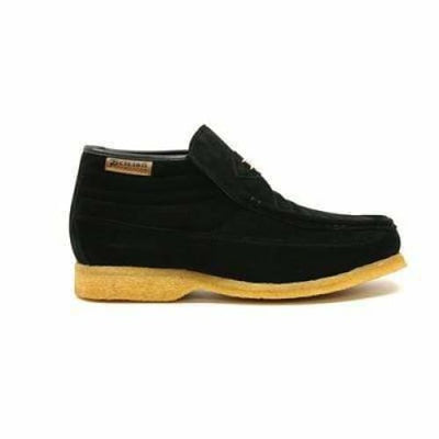 British Walkers Liberty Men's Black Suede Slip On Chukka Boots
