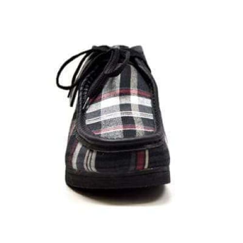 British Walkers New Castle – Black Plaid Leather & Suede Men’s Chukka Boot Patterned Heritage Craft with Modern Refined Style