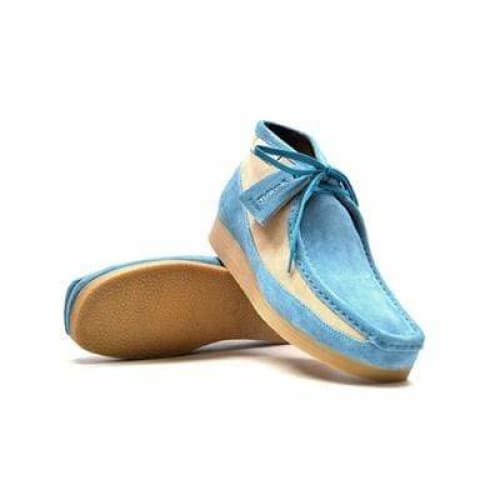 British Walkers New Castle Blue and Beige Suede Men’s Chukka Boots