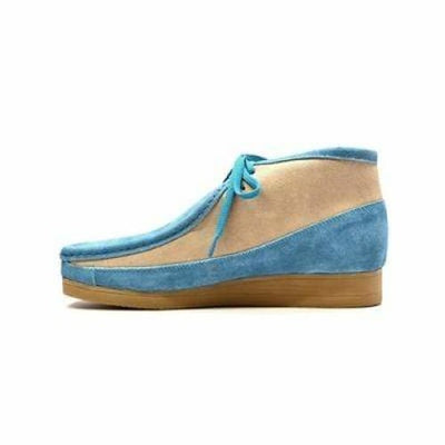 British Walkers New Castle Blue and Beige Suede Men’s Chukka Boots