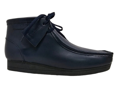 British Walkers New Castle Men's Dark Navy Leather Chukka Boot