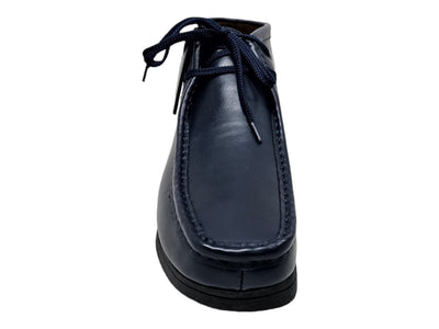British Walkers New Castle Men's Dark Navy Leather Chukka Boot