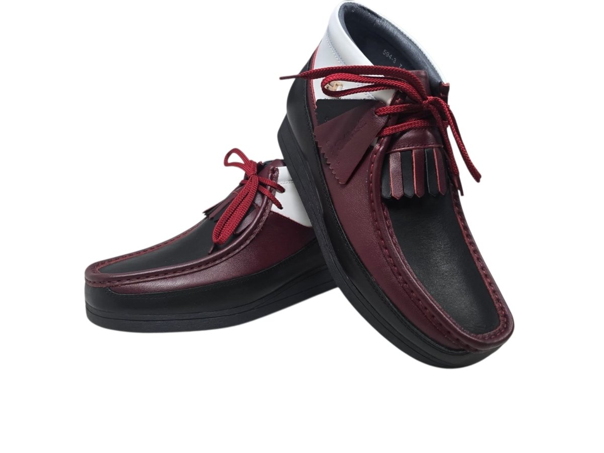British Walkers New Castle Men's Premium French Lambskin Leather Moc Toe Ankle Boots