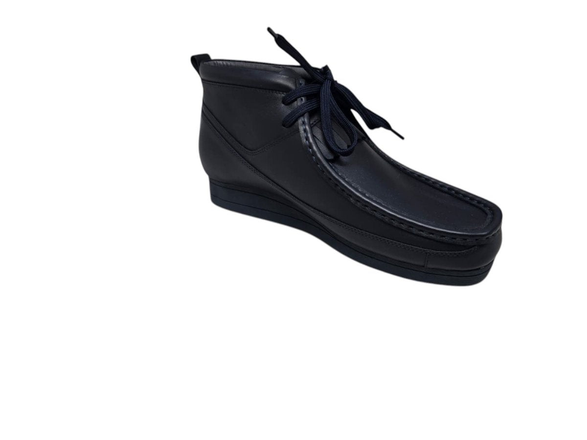 British Walkers New Castle Men's Premium French Lambskin Leather Moc Toe Ankle Boots