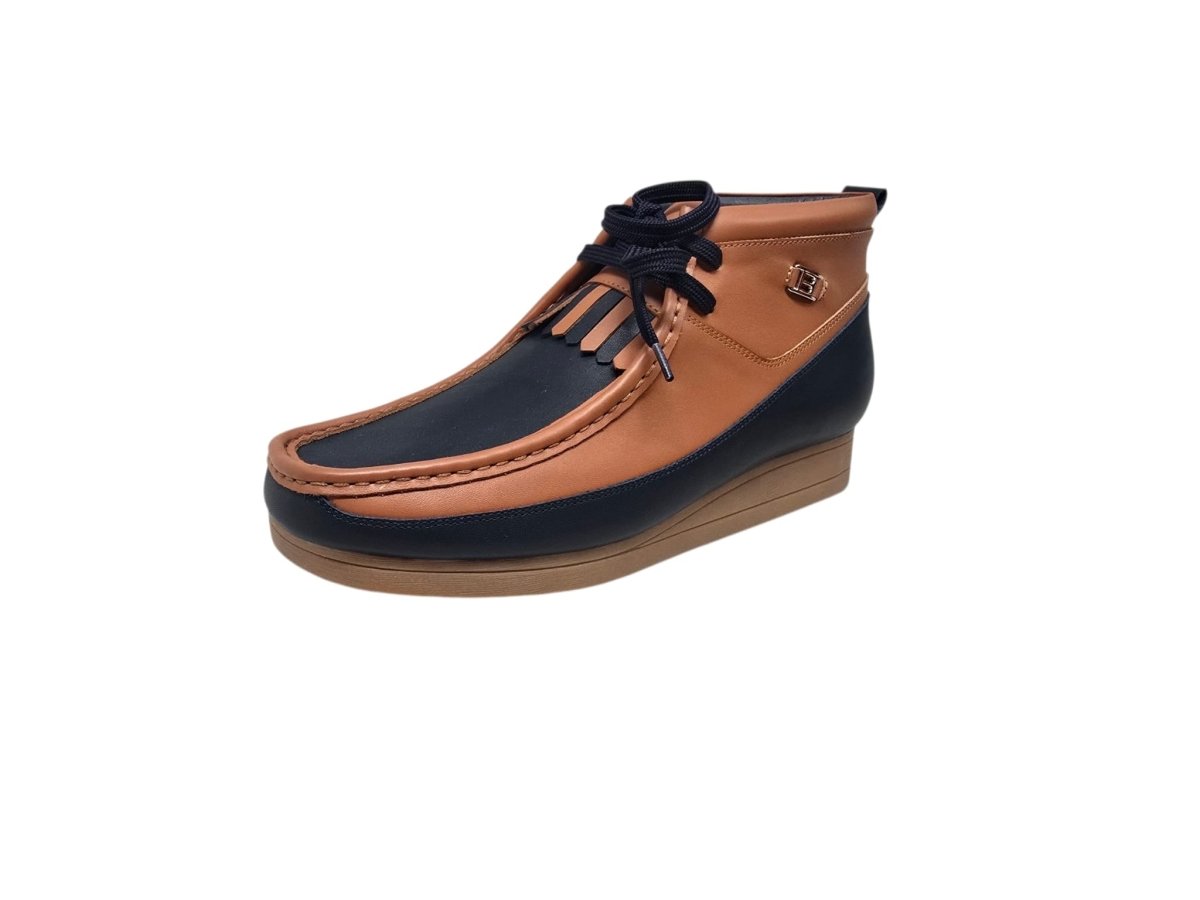 British Walkers New Castle Men's Premium French Lambskin Leather Moc Toe Ankle Boots