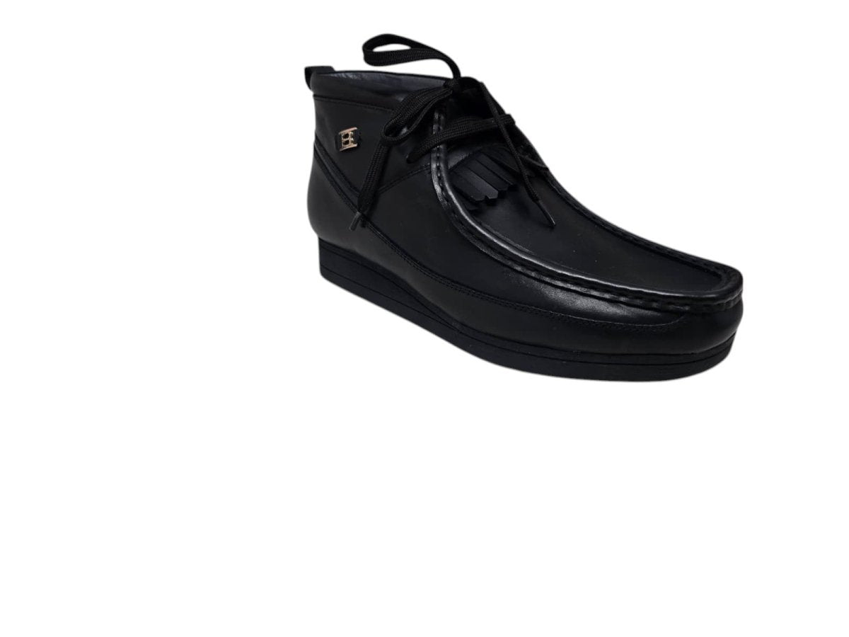 British Walkers New Castle Men's Premium French Lambskin Leather Moc Toe Ankle Boots