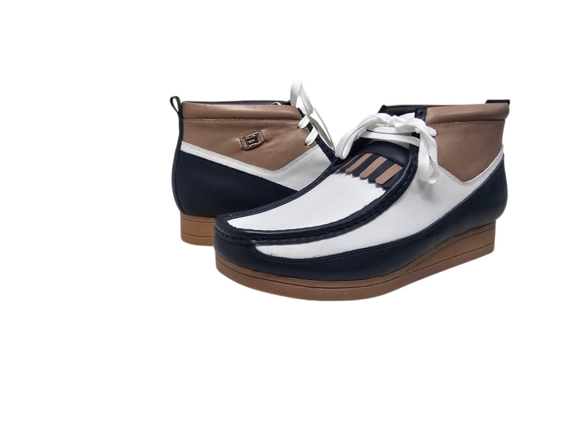 British Walkers New Castle Men's Premium French Lambskin Leather Moc Toe Ankle Boots