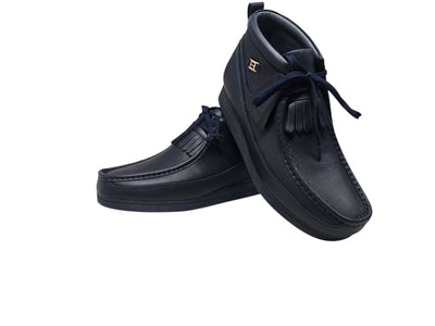 British Walkers New Castle Men's Premium French Lambskin Leather Moc Toe Ankle Boots