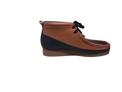British Walkers New Castle Men's Premium French Lambskin Leather Moc Toe Ankle Boots