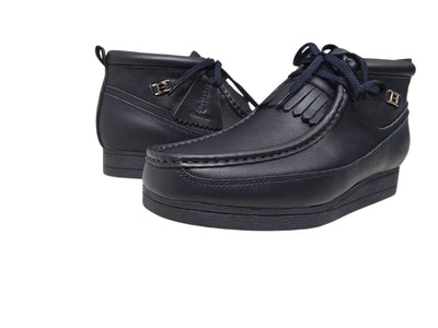 British Walkers New Castle Men's Premium French Lambskin Leather Moc Toe Ankle Boots