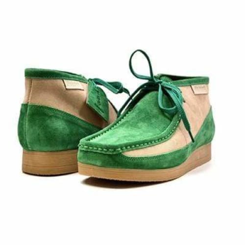 British Walkers New Castle Green and Beige Suede Men’s Chukka Boots