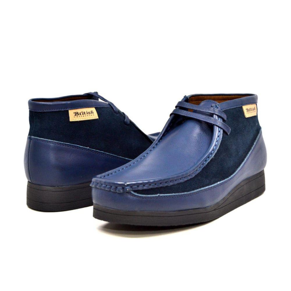 British Walkers New Castle Men's Classic Moc Toe Leather and Suede Chukka Boots