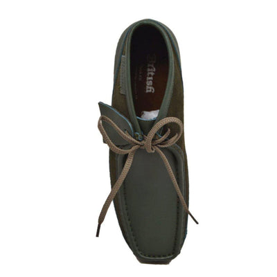 British Walkers New Castle Men's Classic Moc Toe Leather and Suede Chukka Boots