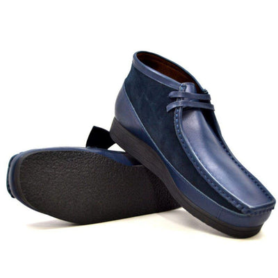 British Walkers New Castle Men's Classic Moc Toe Leather and Suede Chukka Boots
