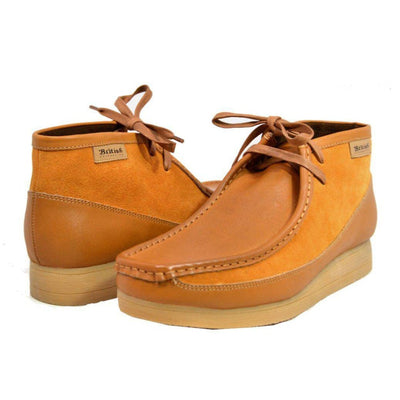British Walkers New Castle Men's Classic Moc Toe Leather and Suede Chukka Boots
