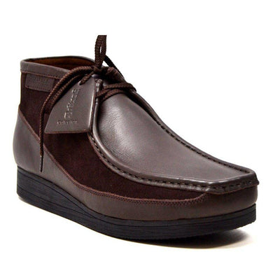 British Walkers New Castle Men's Classic Moc Toe Leather and Suede Chukka Boots