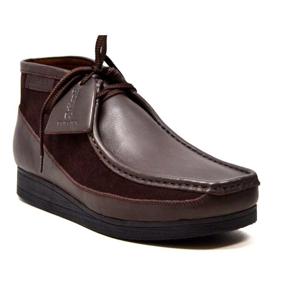British Walkers New Castle Men's Classic Moc Toe Leather and Suede Chukka Boots