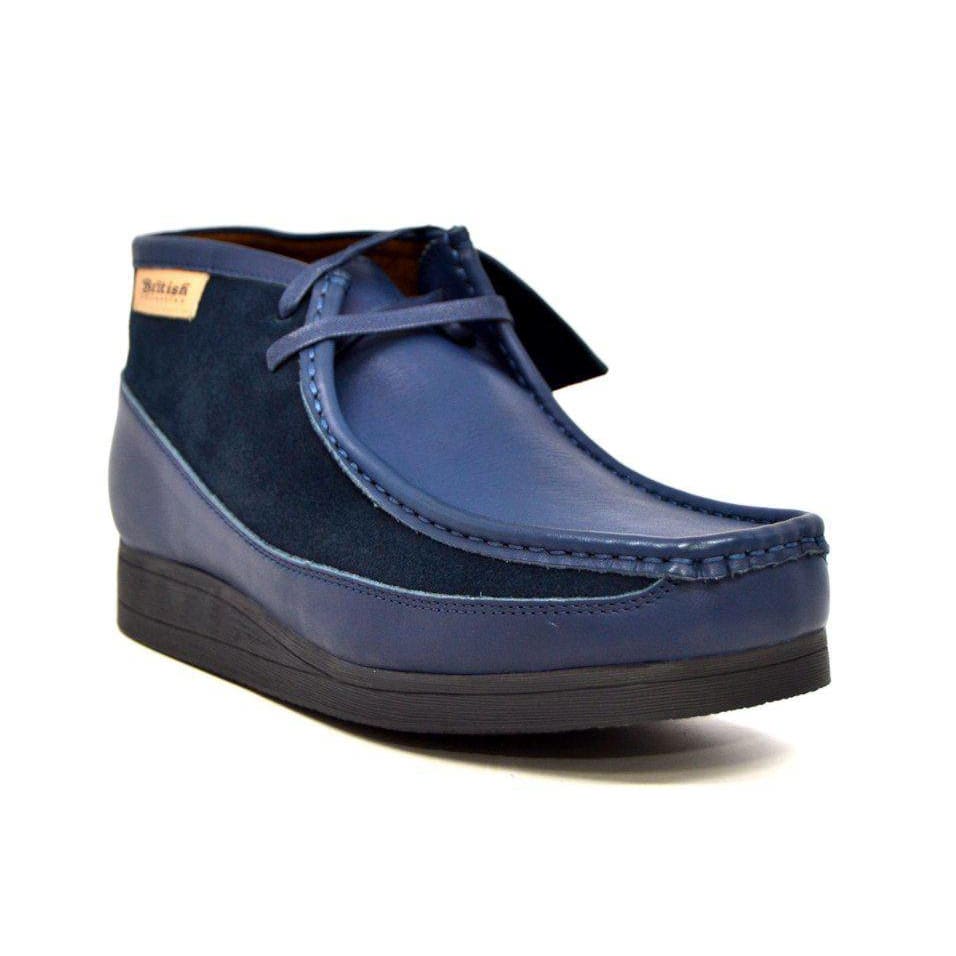 British Walkers New Castle Men's Classic Moc Toe Leather and Suede Chukka Boots