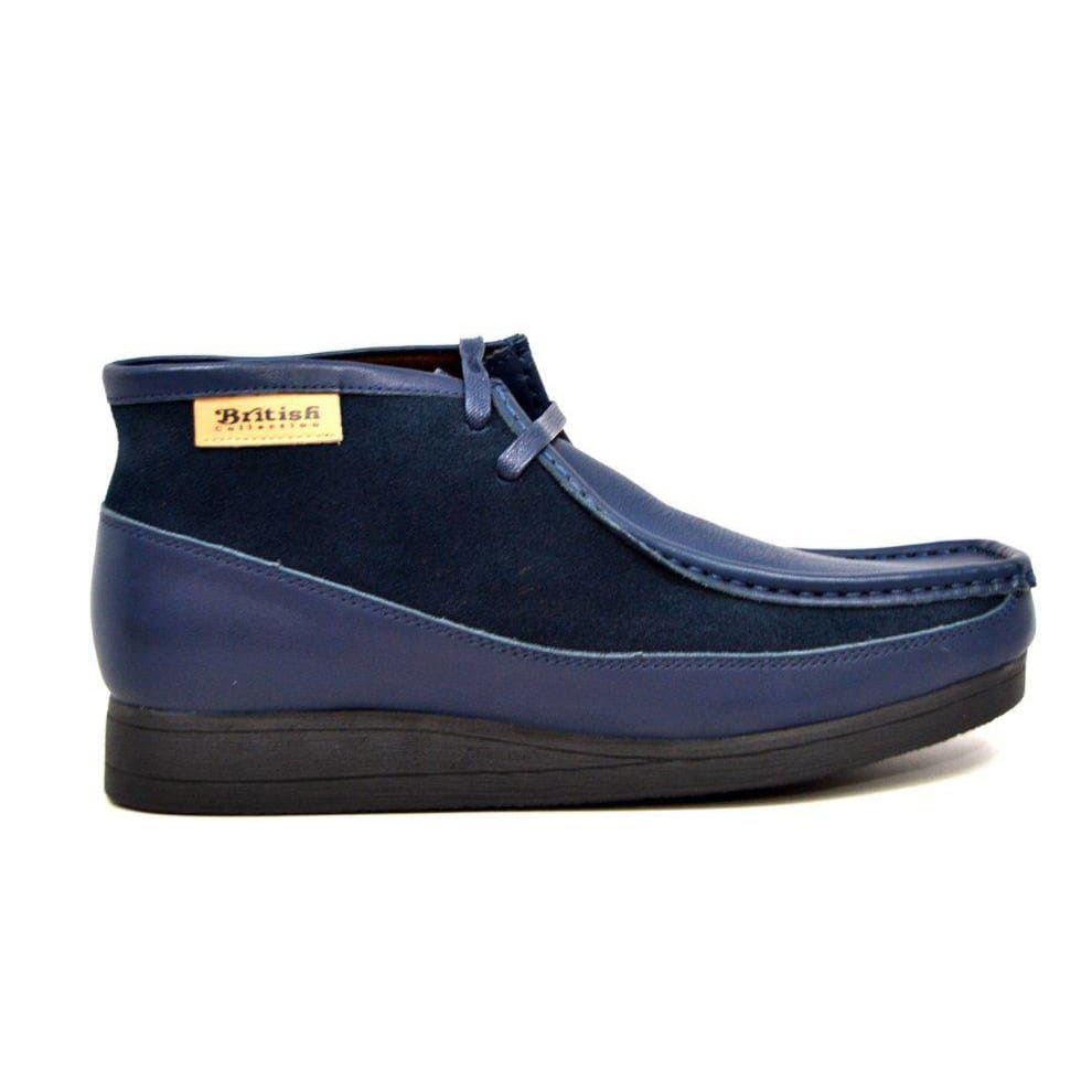 British Walkers New Castle Men's Classic Moc Toe Leather and Suede Chukka Boots