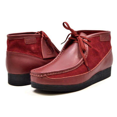 British Walkers New Castle Men's Classic Moc Toe Leather and Suede Chukka Boots