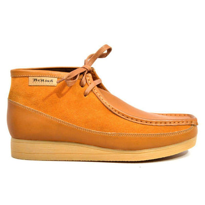 British Walkers New Castle Men's Classic Moc Toe Leather and Suede Chukka Boots