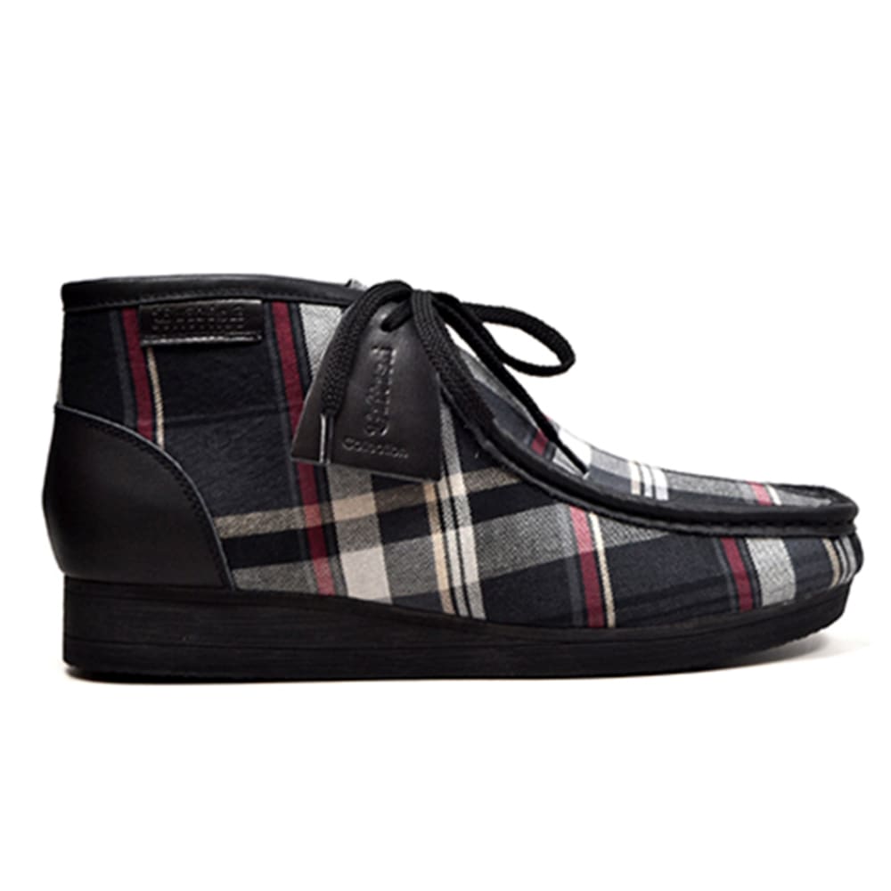British Walkers New Castle Men's Multicolor Plaid Leather and Suede Chukka Boots