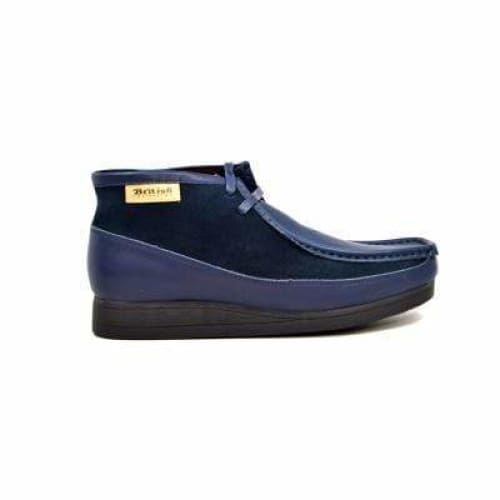 British Walkers New Castle Navy Leather and Suede Men’s Chukka Boots