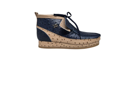 British Walkers New Castle Men's Limited Edition Exotic Ostrich Leather Chukka Boots