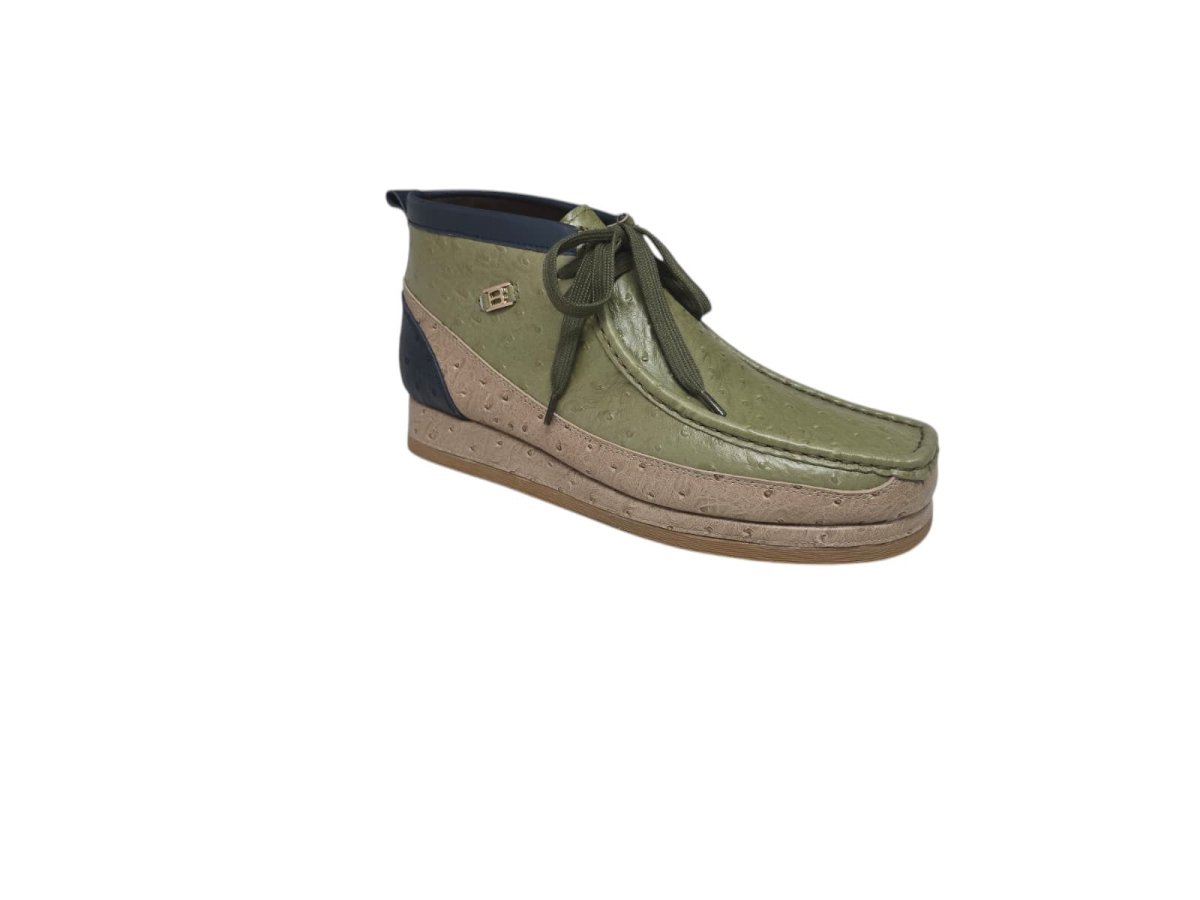 British Walkers New Castle Men's Limited Edition Exotic Ostrich Leather Chukka Boots