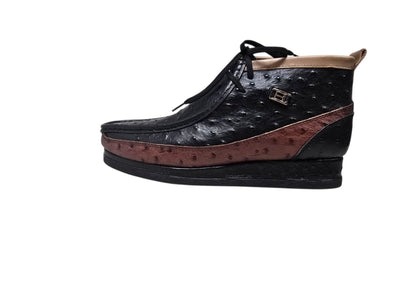 British Walkers New Castle Men's Limited Edition Exotic Ostrich Leather Chukka Boots