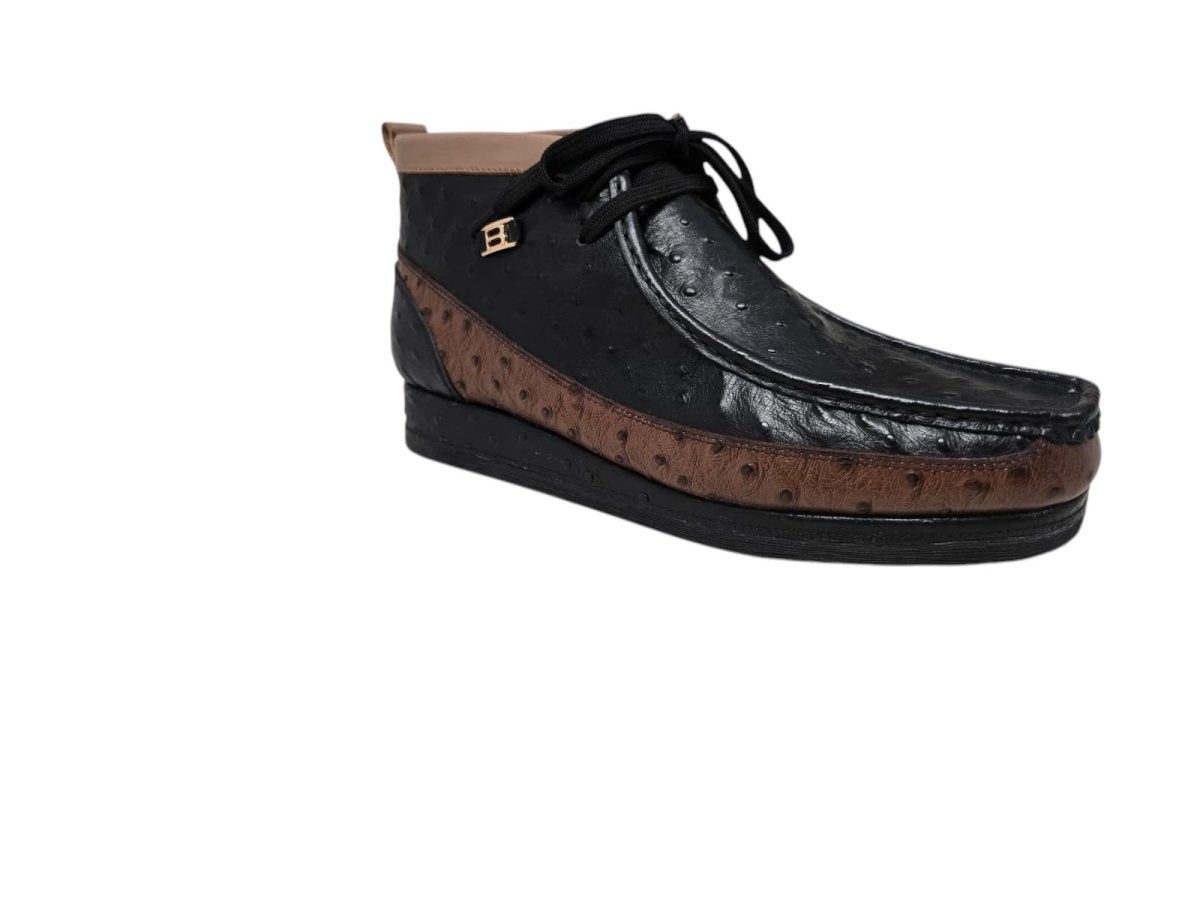 British Walkers New Castle Men's Limited Edition Exotic Ostrich Leather Chukka Boots