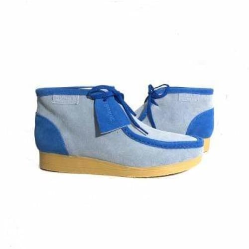 British Walkers New Castle – Powder Blue Suede Men’s Chukka Boot RetroInspired Craft with Modern Luxe Appeal