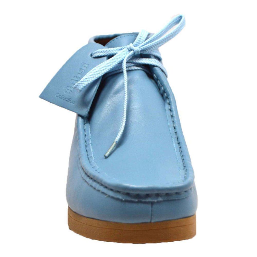 British Walkers New Castle – Sky Blue Leather Men’s Chukka Boot Handcrafted Modern Luxury