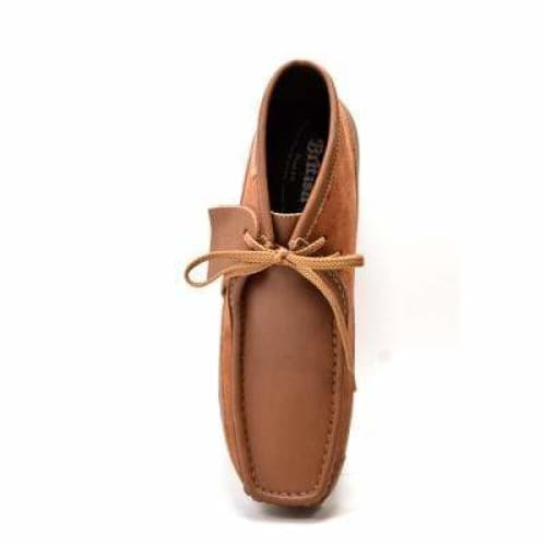 British Walkers New Castle Tan Cognac Leather and Suede Men’s Chukka Boots