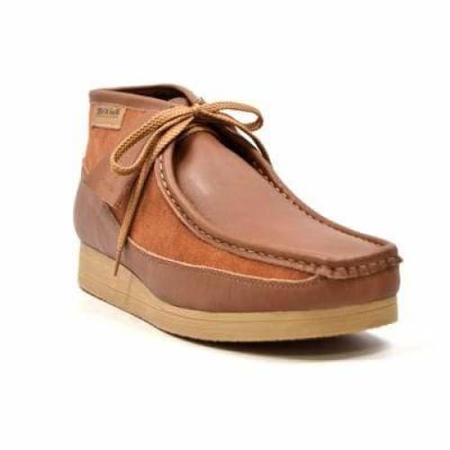British Walkers New Castle Tan Cognac Leather and Suede Men’s Chukka Boots
