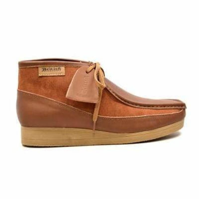 British Walkers New Castle Tan Cognac Leather and Suede Men’s Chukka Boots