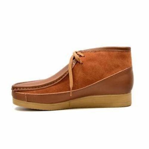 British Walkers New Castle Tan Cognac Leather and Suede Men’s Chukka Boots