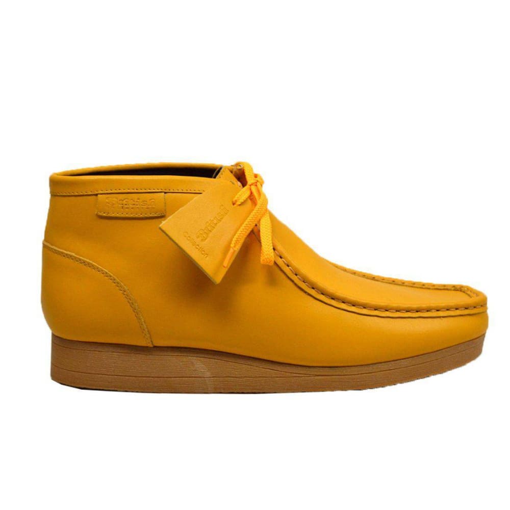 British Walkers New Castle – Yellow Leather Men’s Chukka Boot Vibrant Artisan Craft with a Modern Edge