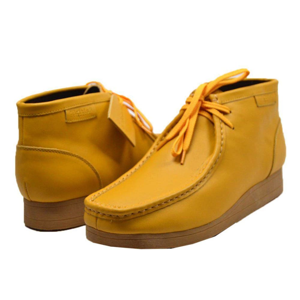 British Walkers New Castle – Yellow Leather Men’s Chukka Boot Vibrant Artisan Craft with a Modern Edge