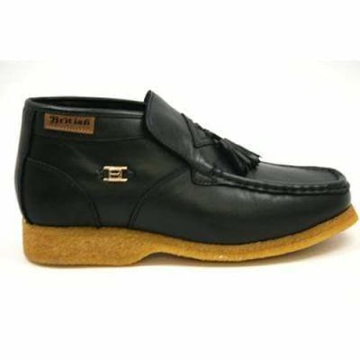 British Walkers Palace Men's Black Leather Slip On Ankle Boots